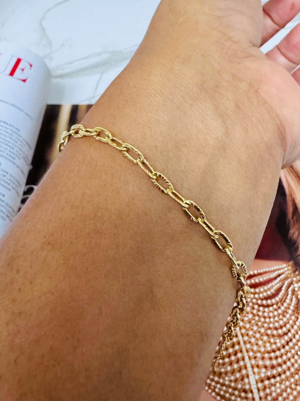 Delicate Gold Chain Link Bracelet - Women's Jewelry